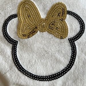 Disney - 2T - Minnie Mouse - Ivory, Sequins, Fleece Pullover